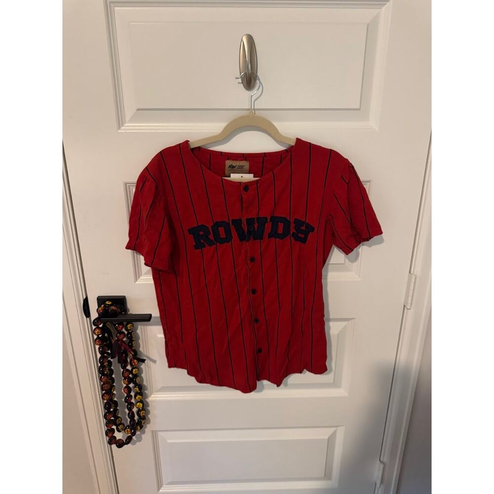 Red & Blue Striped Rowdy Wear Jersey